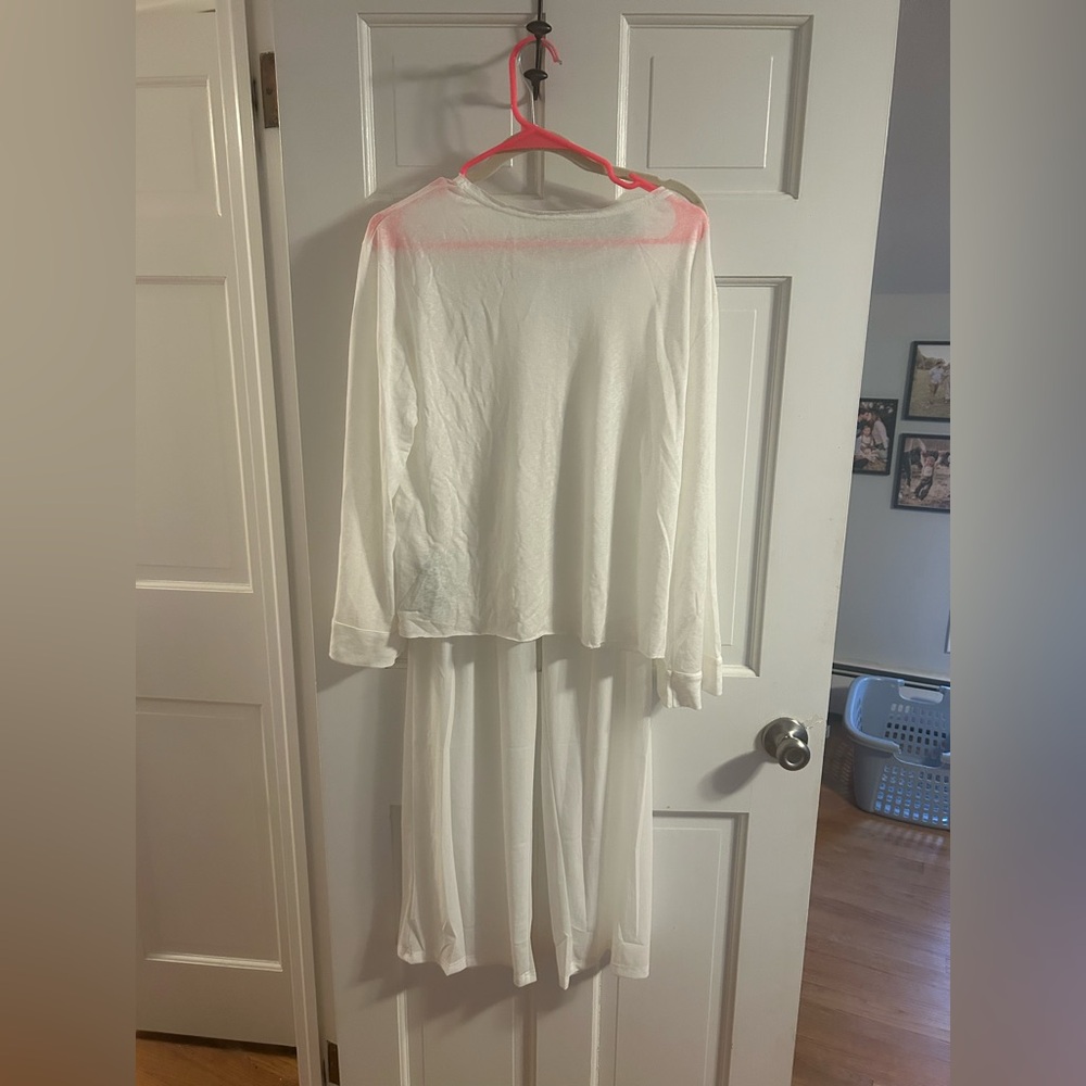 Sheer White Pajama Set